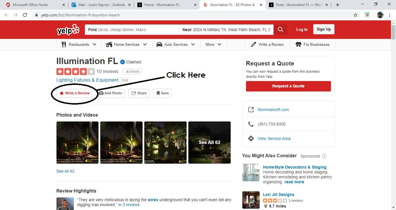 Yelp! - Customer Reviews - Illumination FL - Landscape Lighting Yelp! - Customer Reviews - Illumination FL - Landscape Lighting