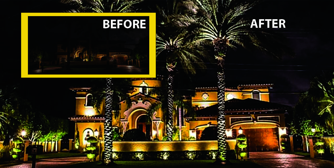 Illumination FL - Before - After Illumination FL-Landscape-Lighting-Before-After-Designer-Lighting